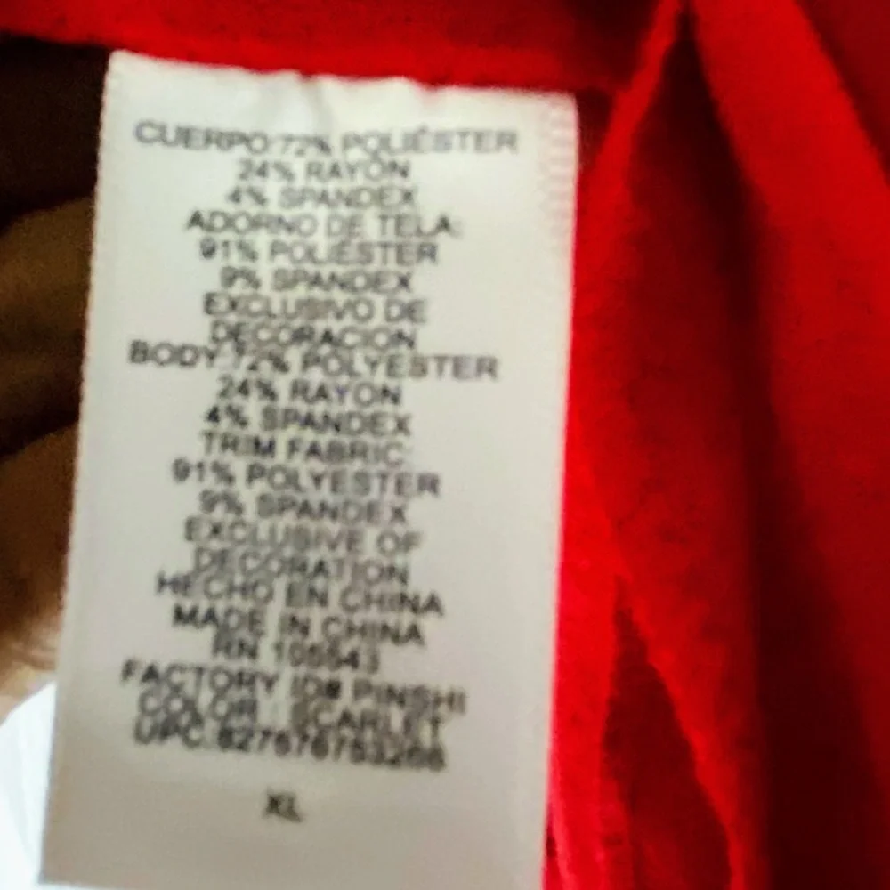 Narcisco Rodriguez Design Nation Red Crop Jacket Size XL - NWOT - Picture 12 of 12